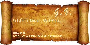 Glückman Vulfia névjegykártya